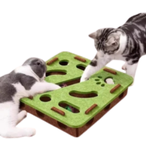 Felt Cat Puzzle Box Toy – Interactive Ball Exercise Indoor Enrichment
