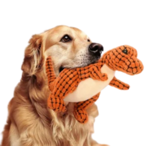 Plush Dinosaur Pet Toy – Interactive Chew Toy for Dogs and Cats