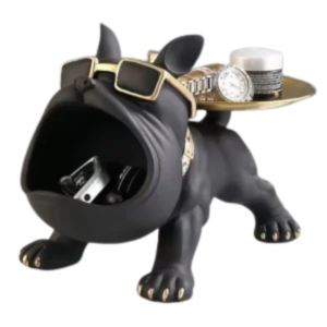 Bulldog Resin Figurine Home Decor Box