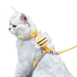 Cartoon Bee Harness Leash Set for Cats and Small Dogs – Adjustable Double Layer