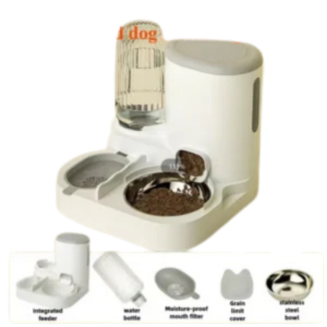 Automatic Cat Bowl Feeder and Water Dispenser – Integrated Slow Feed Set