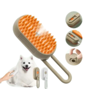 Steam Pet Brush 3-in-1 – Massage Spray Grooming for Dogs and Cats