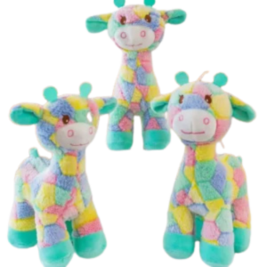 Cartoon Deer Plush Dog Chew Toy – Colorful Durable Teeth Grinding Interactive Toy