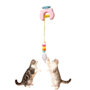 Electric Auto Swing Door Feather Cat Toy – Smart Hanging Rope Interactive Wand