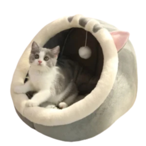 Deep Sleep Cat Bed – Foldable Washable Cartoon Pet Bed for Cats and Small Dogs