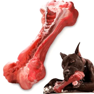 Indestructible Rubber Bone Dog Chew Toy – Natural Non-Toxic for Aggressive Chewers