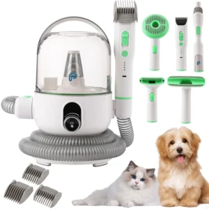 HiMISS Pet Grooming Vacuum Kit – 2L Suction 99% Hair Removal with 5 Tools
