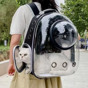 Space Capsule Pet Carrier Backpack – Breathable Transparent Travel Bag