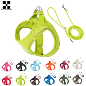 Reflective Dog Harness and Leash Set – Adjustable Vest for Small Dogs