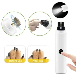 Electric Dog Nail Grinder – USB Rechargeable LED Nail Clipper