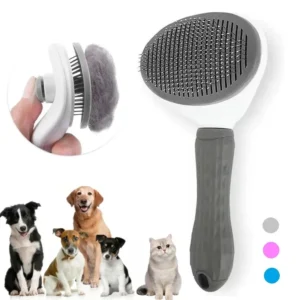 Self-Cleaning Pet Brush – Hair Remover Grooming Comb for Dogs and Cats