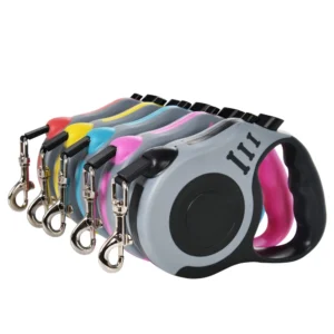 Retractable Dog Leash 3m and 5m – Durable Nylon Lead for Cats and Dogs