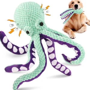 Plush Octopus Dog Toy with Sound – Interactive Anti-Destructive Toy for Dogs