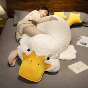 Giant Duck Plush Pillow Toy – Soft Oversized Sleeping Cushion Gift