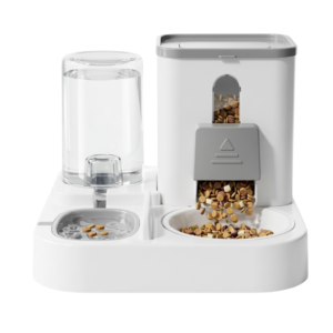 2-in-1 Automatic Cat Feeder and Water Fountain – Large Capacity Auto Dispenser for Cats and Dogs